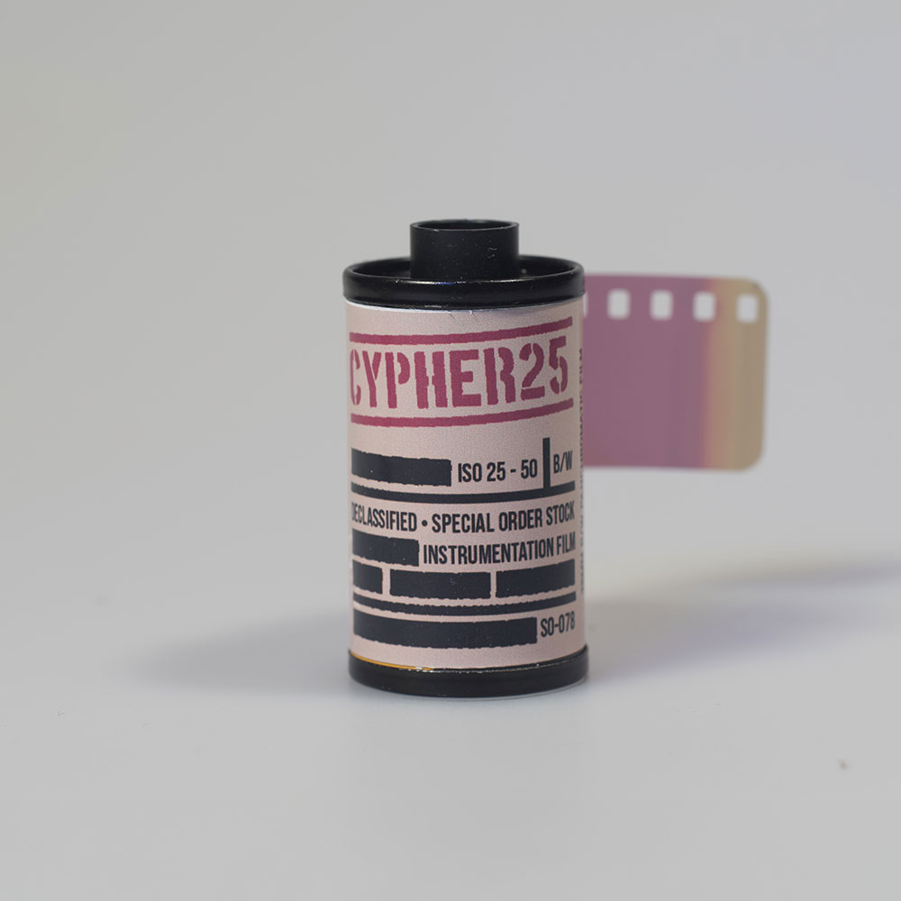 Cypher25 — Declassified Spy B&W Film (35mm)