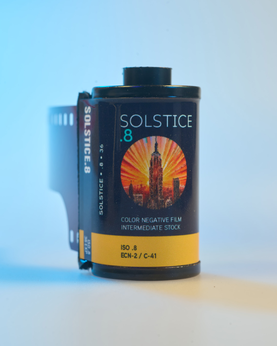 Solstice .8 — ultra-slow Eastman 2242 color intermediate, hand-rolled for 35mm