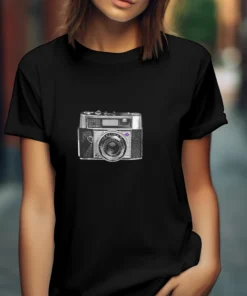 Alternative view of Agfa Optima III Rangefinder Unisex Retro Camera Tee - Vintage Line Art T-Shirt
