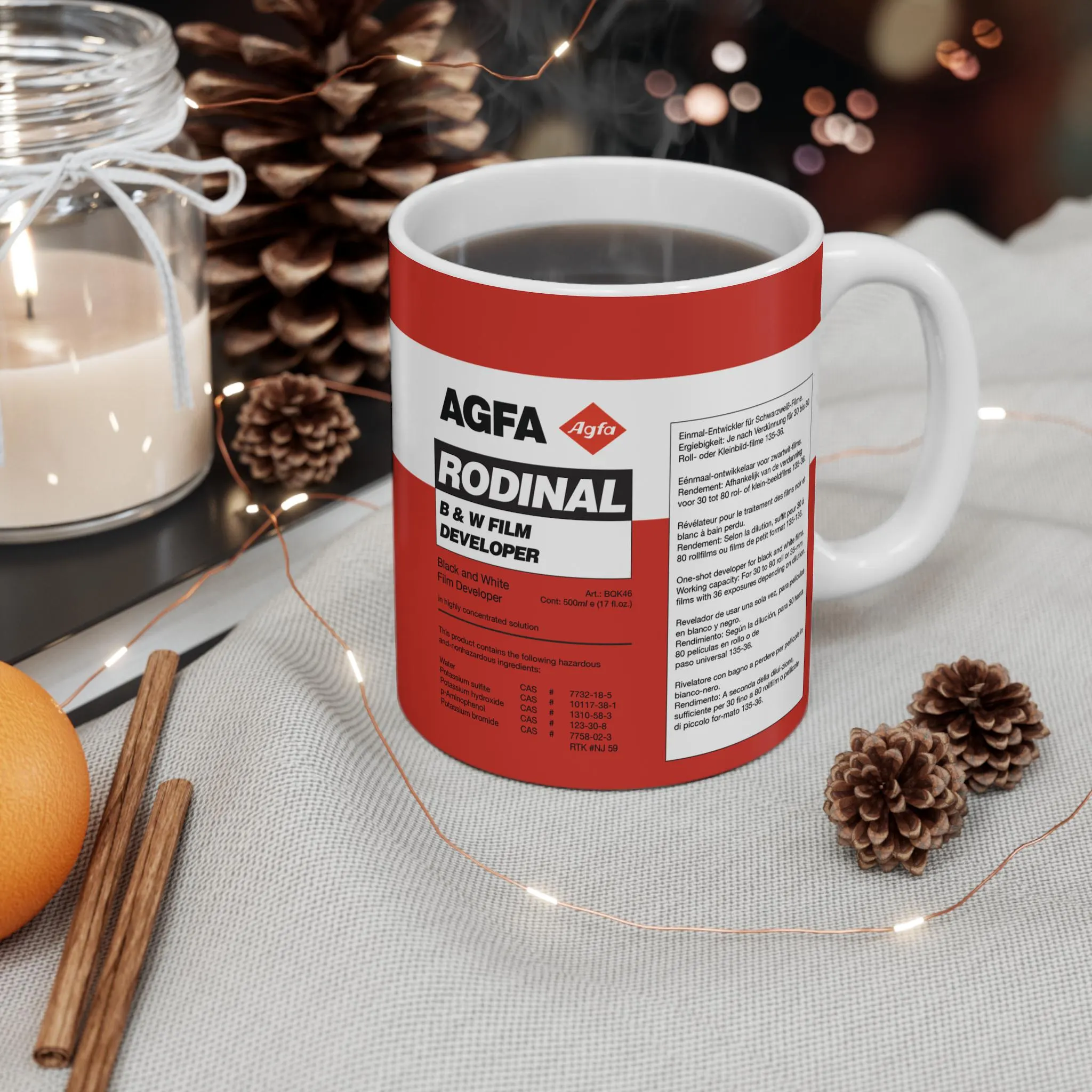 11oz Vintage Agfa Rodinal Mug for Classic Film Photography Lovers