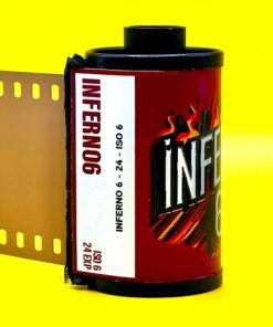 Alternative view of Inferno 6 – Redscaled Kodak Vision3 500T | ISO 6 | 24 Exposures | Cinematic Red Glow