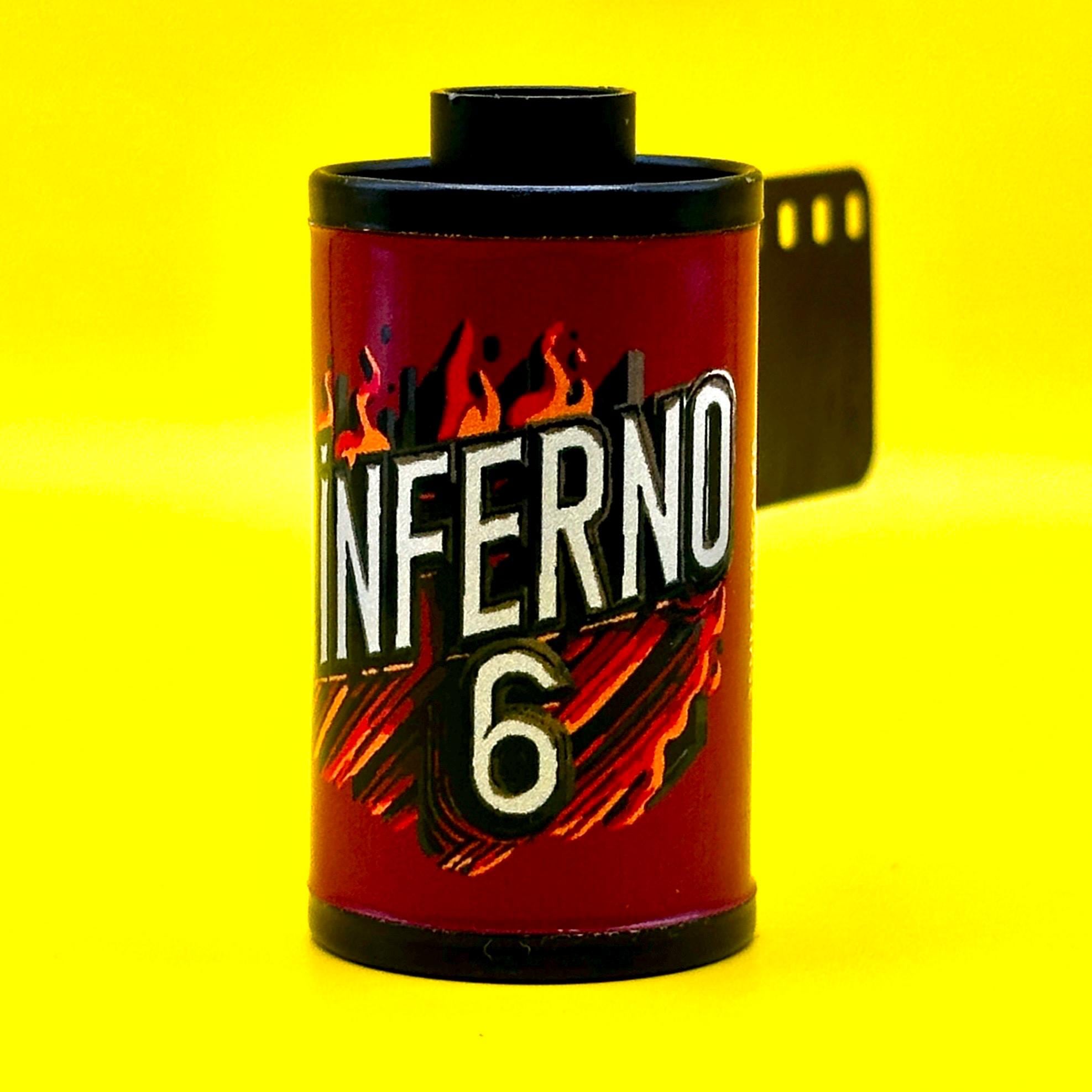 Inferno 6 – Redscaled Kodak Vision3 500T | ISO 6 | 24 Exposures | Cinematic Red Glow