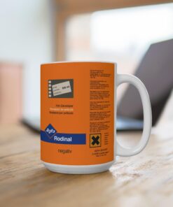 Vintage Agfa Rodinal Film Design Mug 15oz | Photography Collector Ceramic Film Lovers