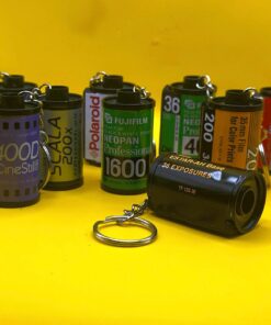 Vintage Film Canister Keychains – Handmade 35mm Photography Gift - Kodachrome, Neopan, Ektachrome