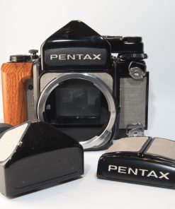 Pentax 67 Body Kit  – Prism + AE Prism + WLF – Custom Wood Grip – CLA 2022
